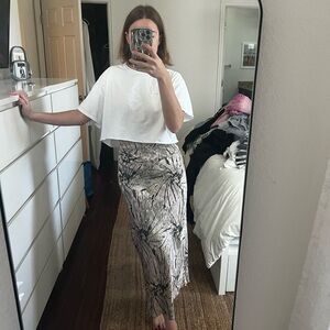 Free People Satin Maxi Skirt